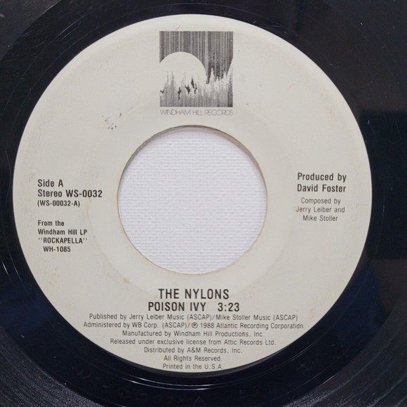 The Nylons ‎45 Poison Ivy / Kiss Him Goodbye on Windham Hill VG Rock - Picture 1 of 2